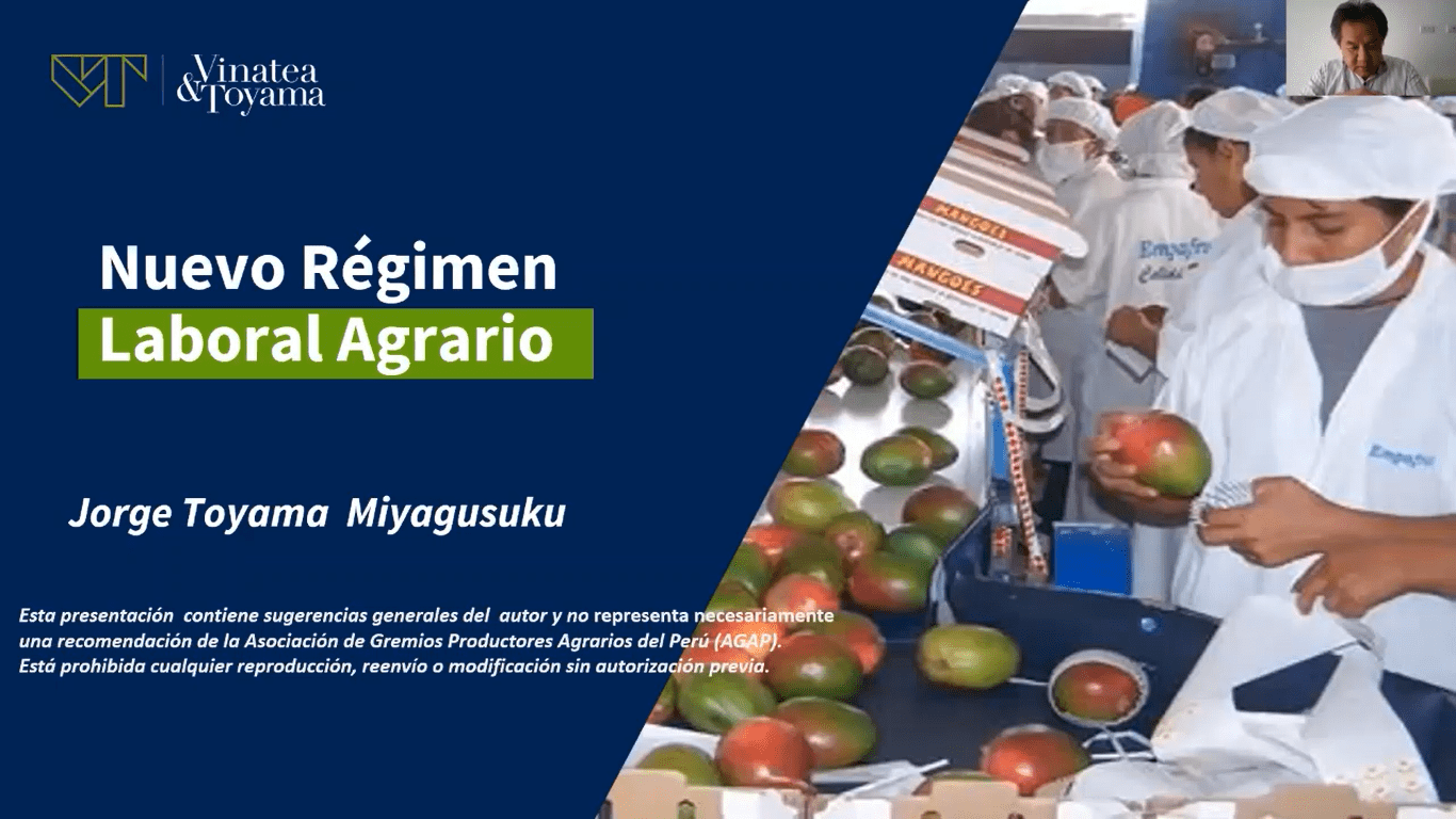 Webinar: Nuevo Régimen Laboral Agrario