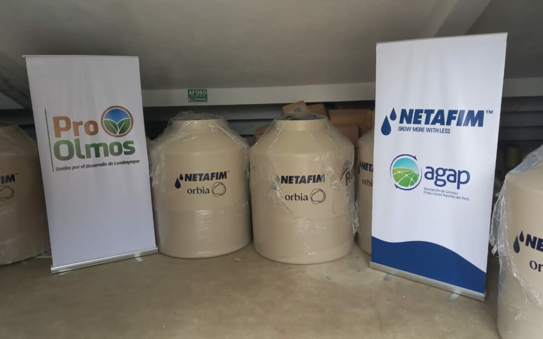 NETAFIM dona 10 tanques para almacenar y proteger la salud de los moradores en distritos de Olmos